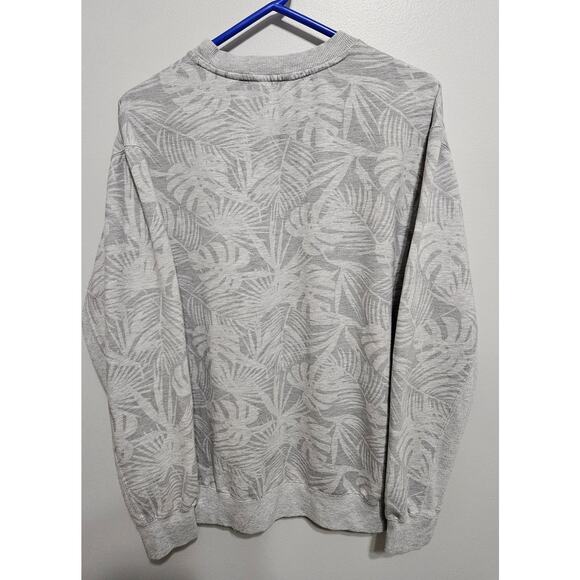Men's chubbies Crew Neck LS Sweatshirt Gray Palm Leaf Design Comfy Size Large - Picture 2 of 10
